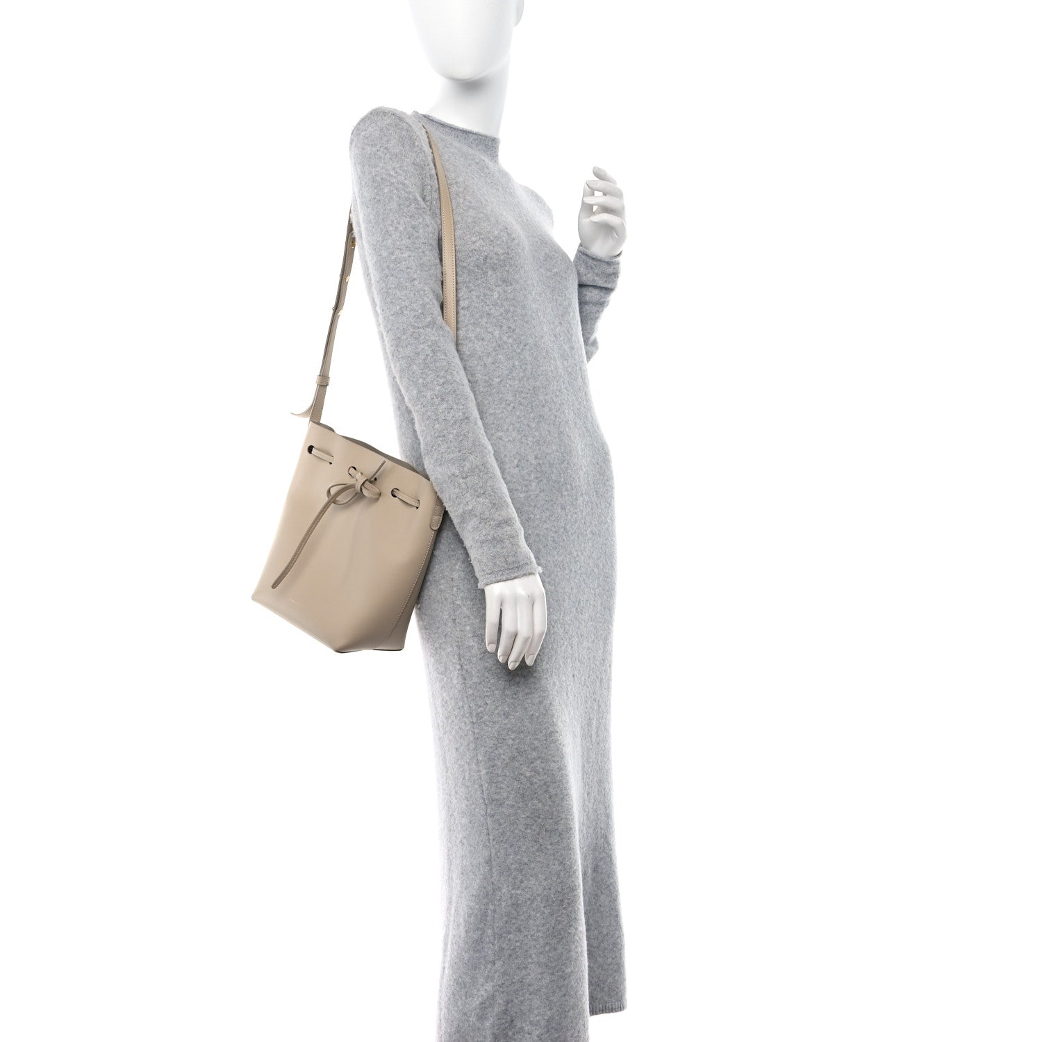Mansur Gavriel Calfskin Mini Bucket Bag Sand 2 of 12