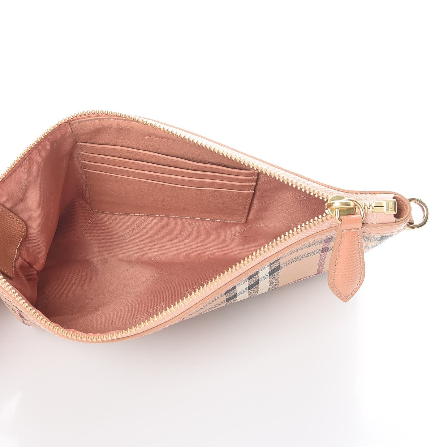 Haymarket Check Small Peyton Crossbody Clutch Bag Dusty Pink