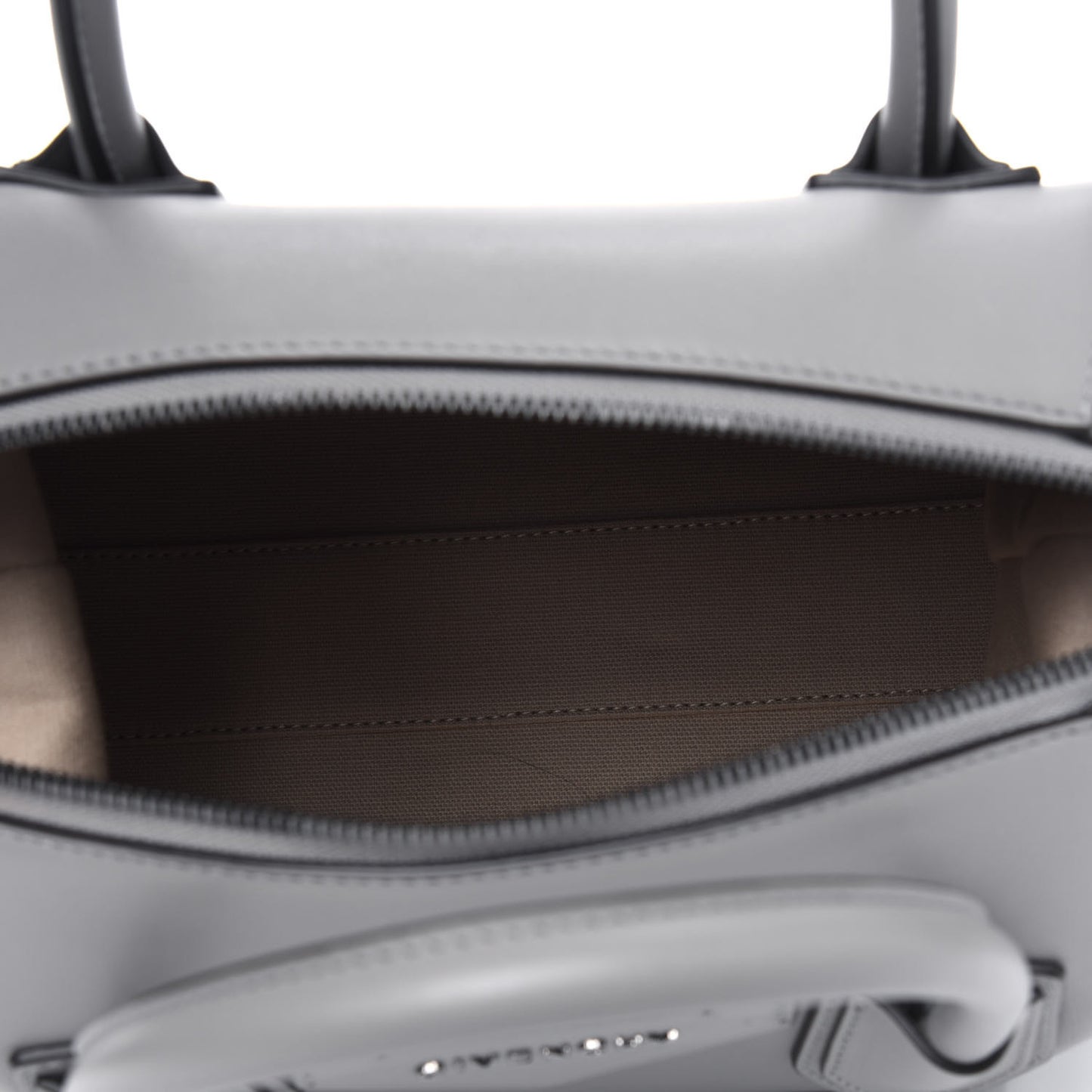 Calfskin Small Soft Antigona Pearl Grey