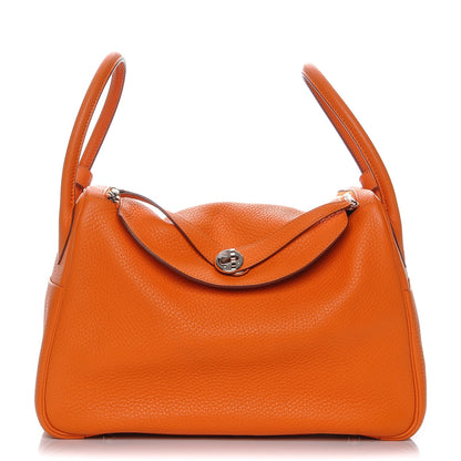 Hermes Taurillon Clemence Lindy 34 Orange 1 of 8