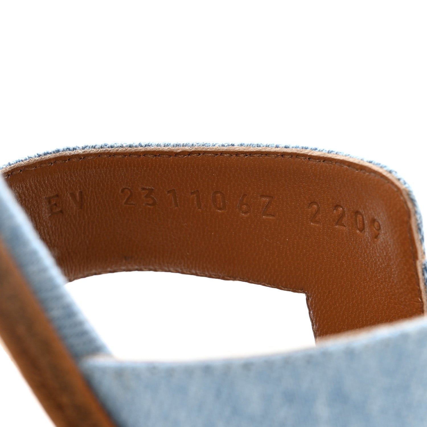 Hermes Denim Santorini Sandals 39 Bleu Clair 8 of 8