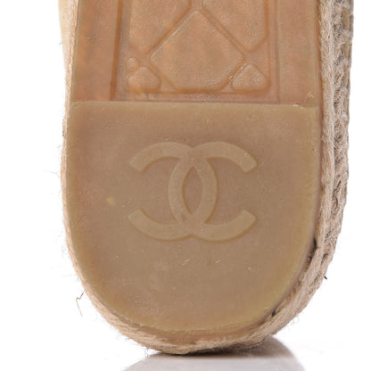 Chanel Suede Pearl CC Espadrilles 39 Beige 10 of 13