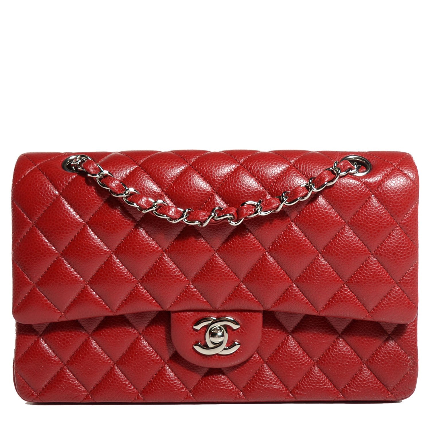 Chanel Caviar Quilted Medium Double Flap Red 1 of 9