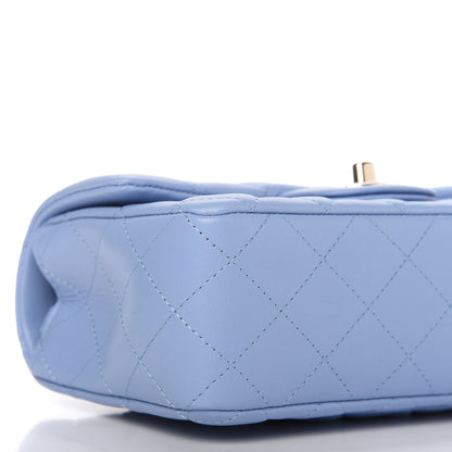 Chanel Lambskin Quilted Mini Rectangular Flap Light Blue 6 of 12
