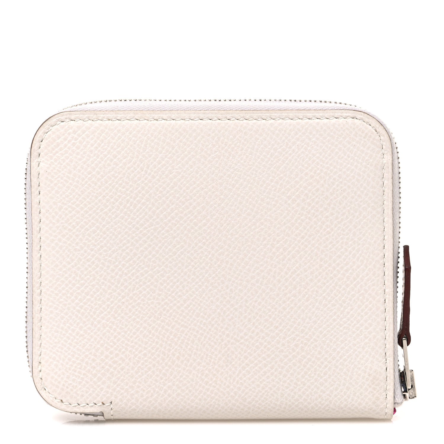 Hermes Epsom Silk'In Compact Wallet New White 1 of 7
