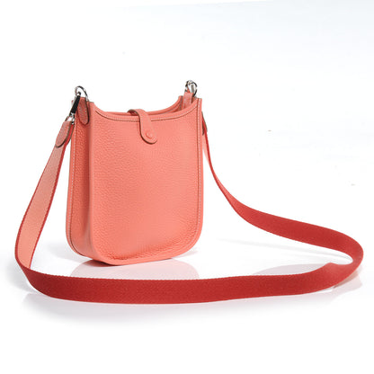 Hermes Taurillon Clemence Evelyne TPM Crevette 3 of 7