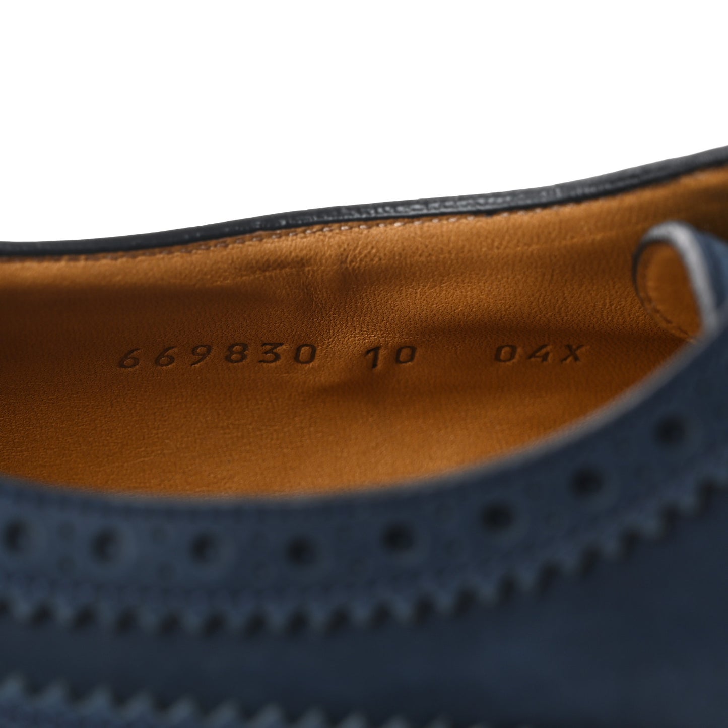 Nubuck Mens Brogue Derby 10 Blue