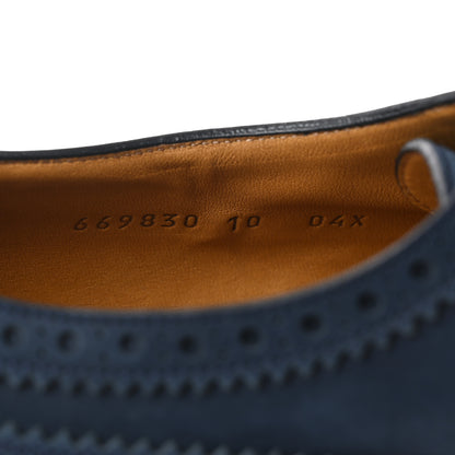 Gucci Nubuck Mens Brogue Derby 10 Blue 8 of 10