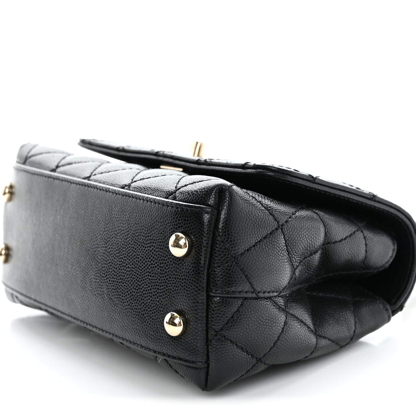 Caviar Quilted Extra Mini Coco Handle Flap Black