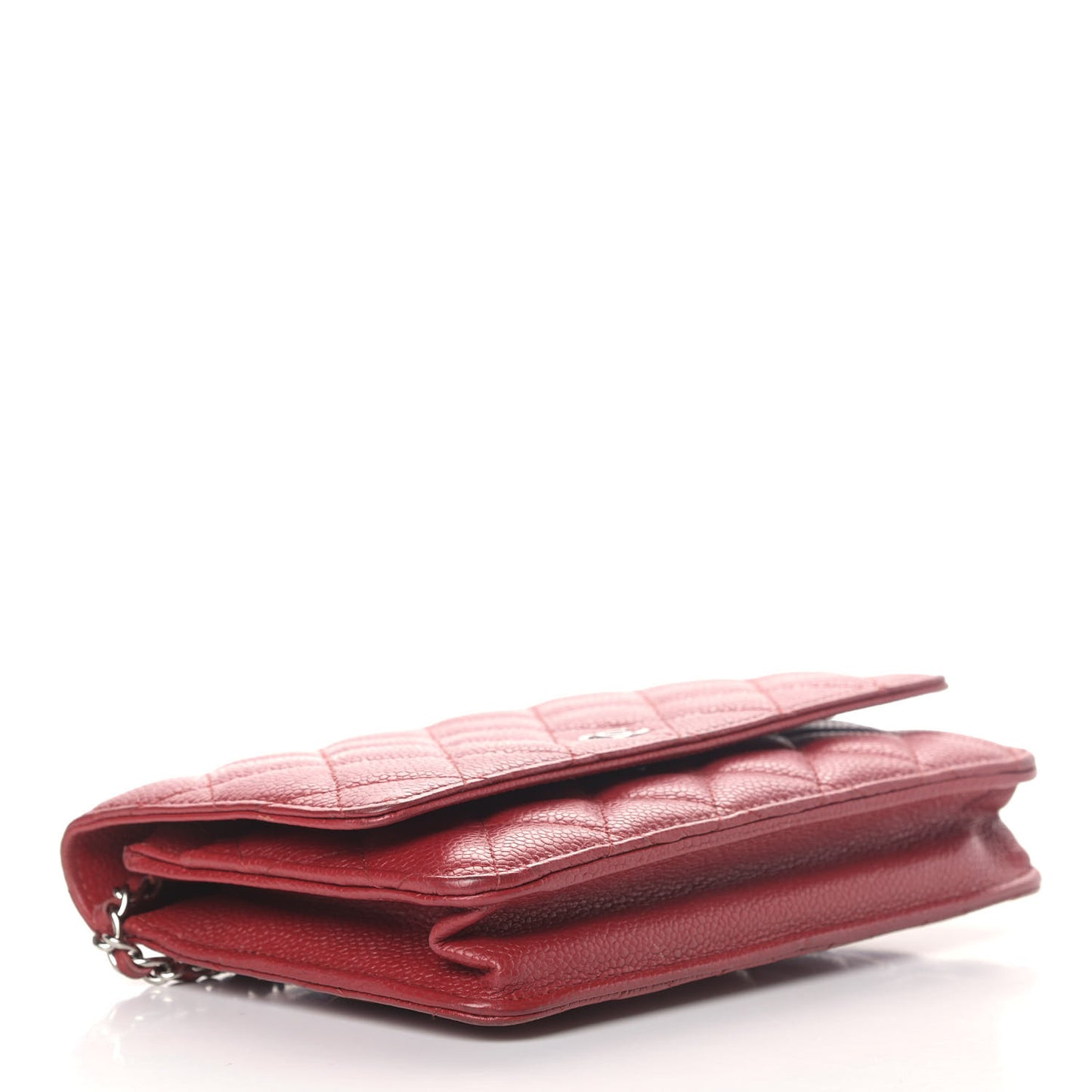 Caviar Quilted Wallet On Chain WOC Red