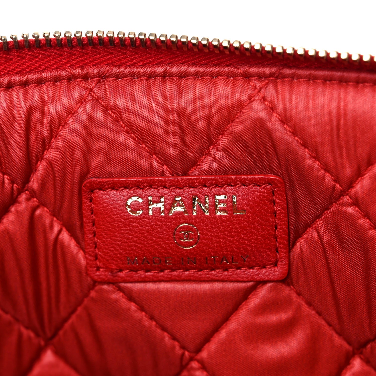 Chanel Lambskin Quilted Medium Boy Cosmetic Case Red 6 of 13