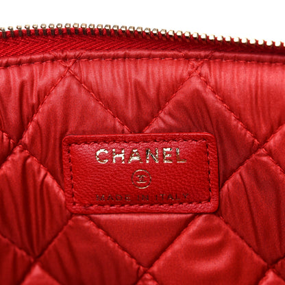 Chanel Lambskin Quilted Medium Boy Cosmetic Case Red 6 of 13