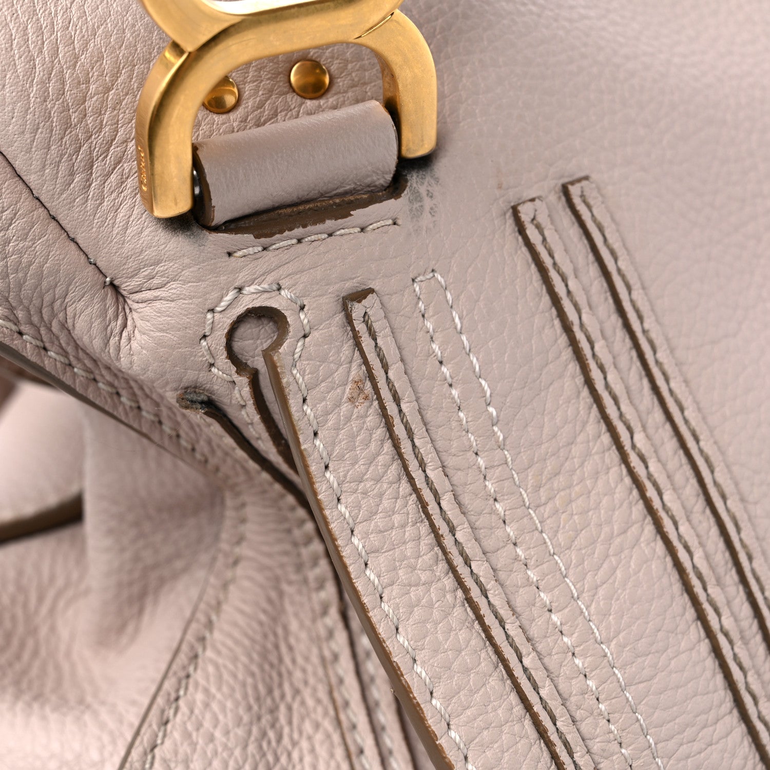 Chloe Calfskin Medium Marcie Satchel Abstract White 18 of 18