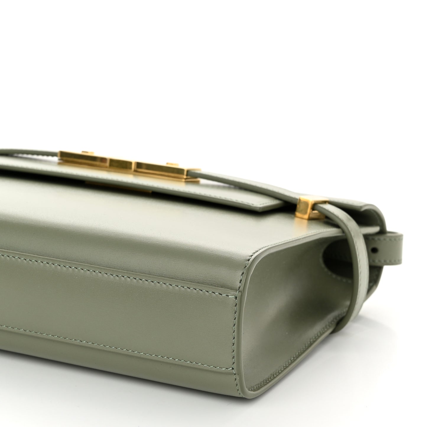 Smooth Calfskin Small Manhattan Shoulder Bag Light Green