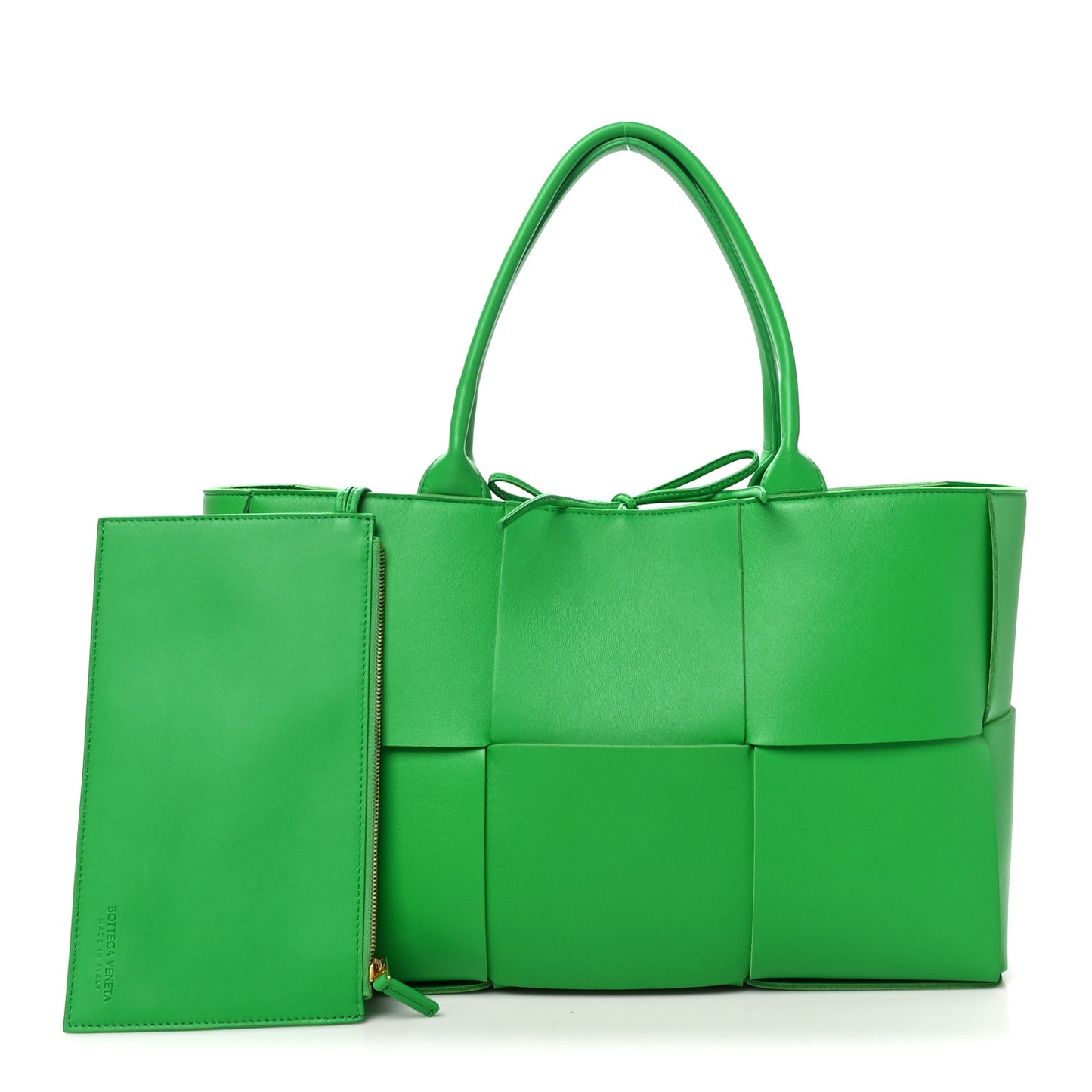 Nappa Maxi Intrecciato Medium Arco Tote Parakeet
