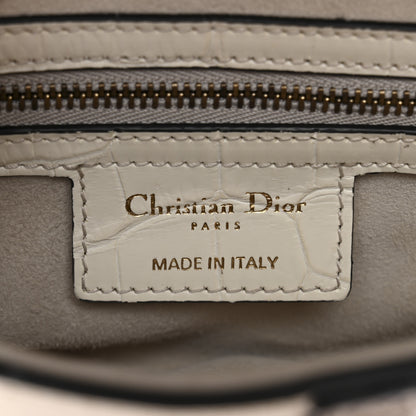 Christian Dior Niloticus Crocodile Himalaya Saddle Bag Latte 5 of 9
