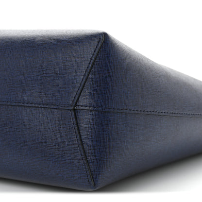 Mansur Gavriel Saffiano Small Zip Tote Navy 9 of 9
