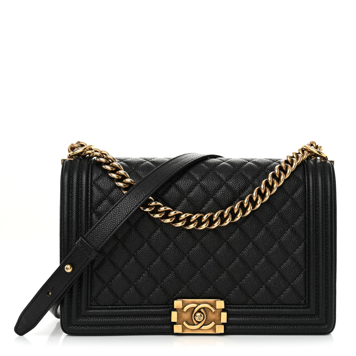 Caviar Quilted New Medium Boy Flap Black