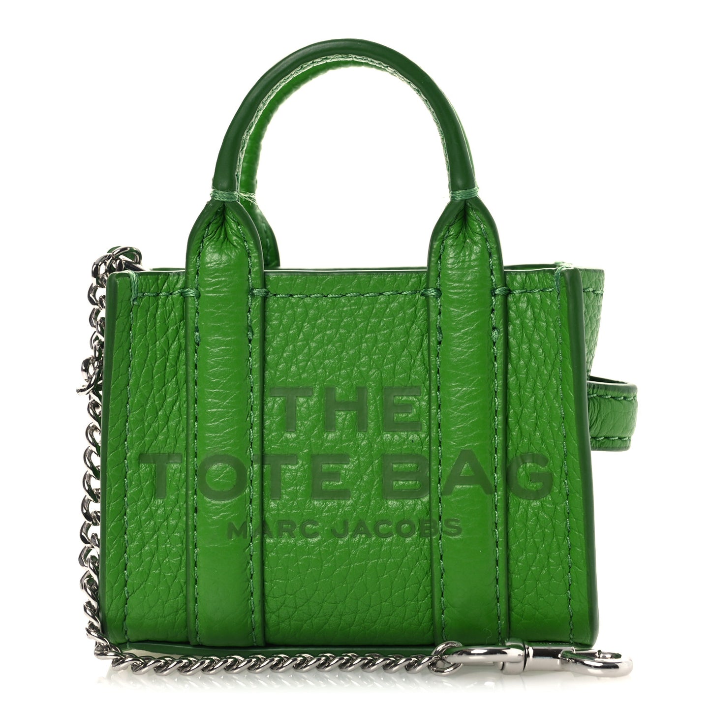 Grained Calfskin Nano Bag Charm The Tote Bag Kiwi