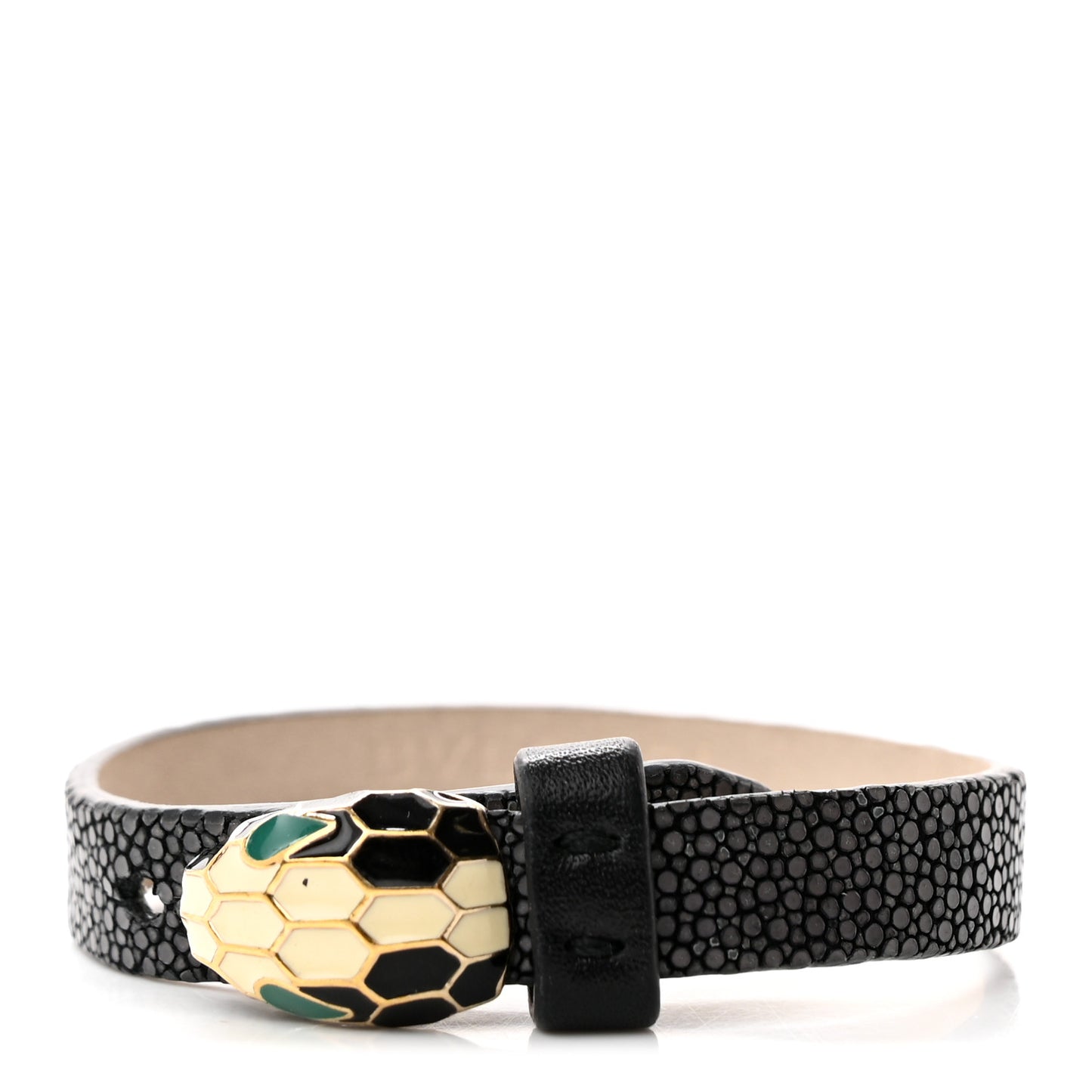 Galuchat Serpenti Forever Bracelet S Black