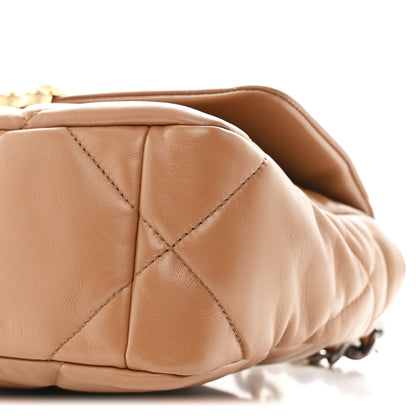 Chanel Lambskin Quilted Medium Chanel 19 Flap Brown 10 of 11