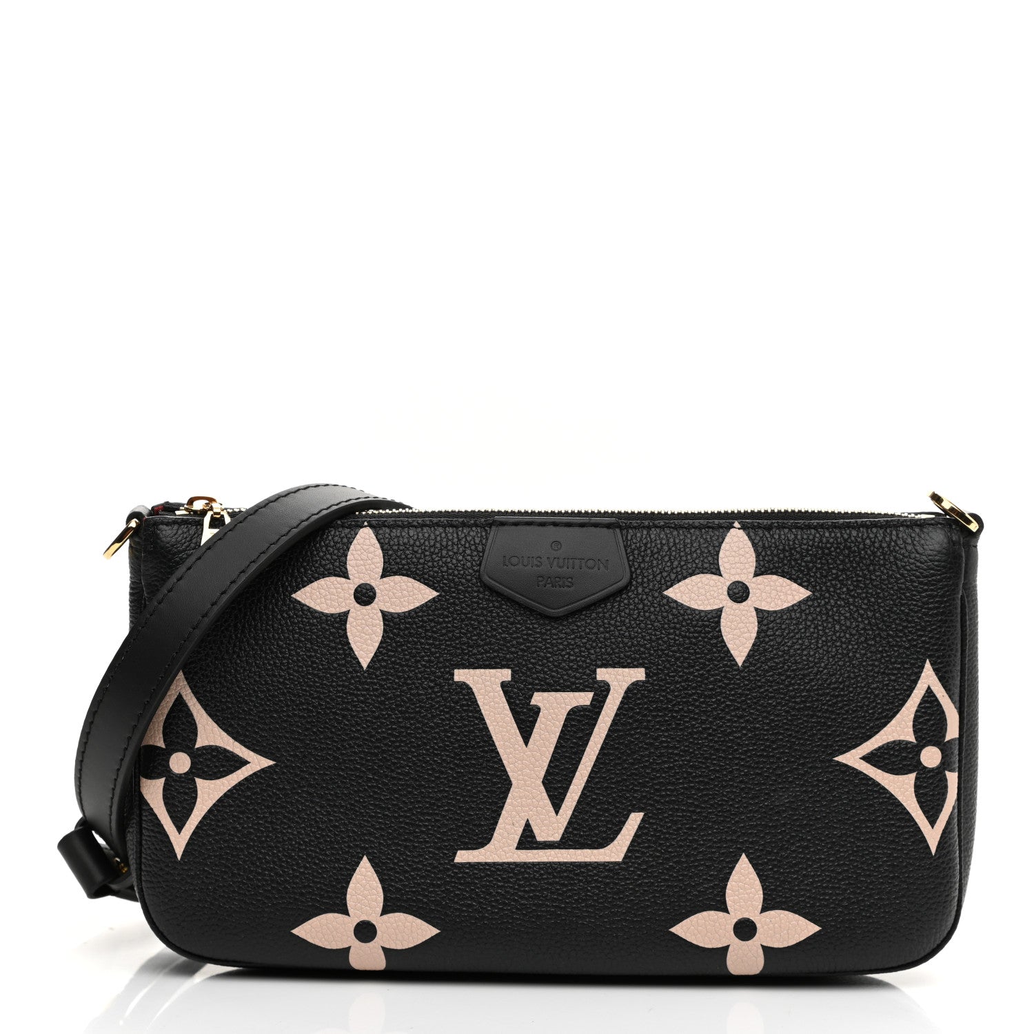 Louis Vuitton Empreinte Monogram Giant Multi Pochette Accessories Large Pochette Black Beige 1 of 8