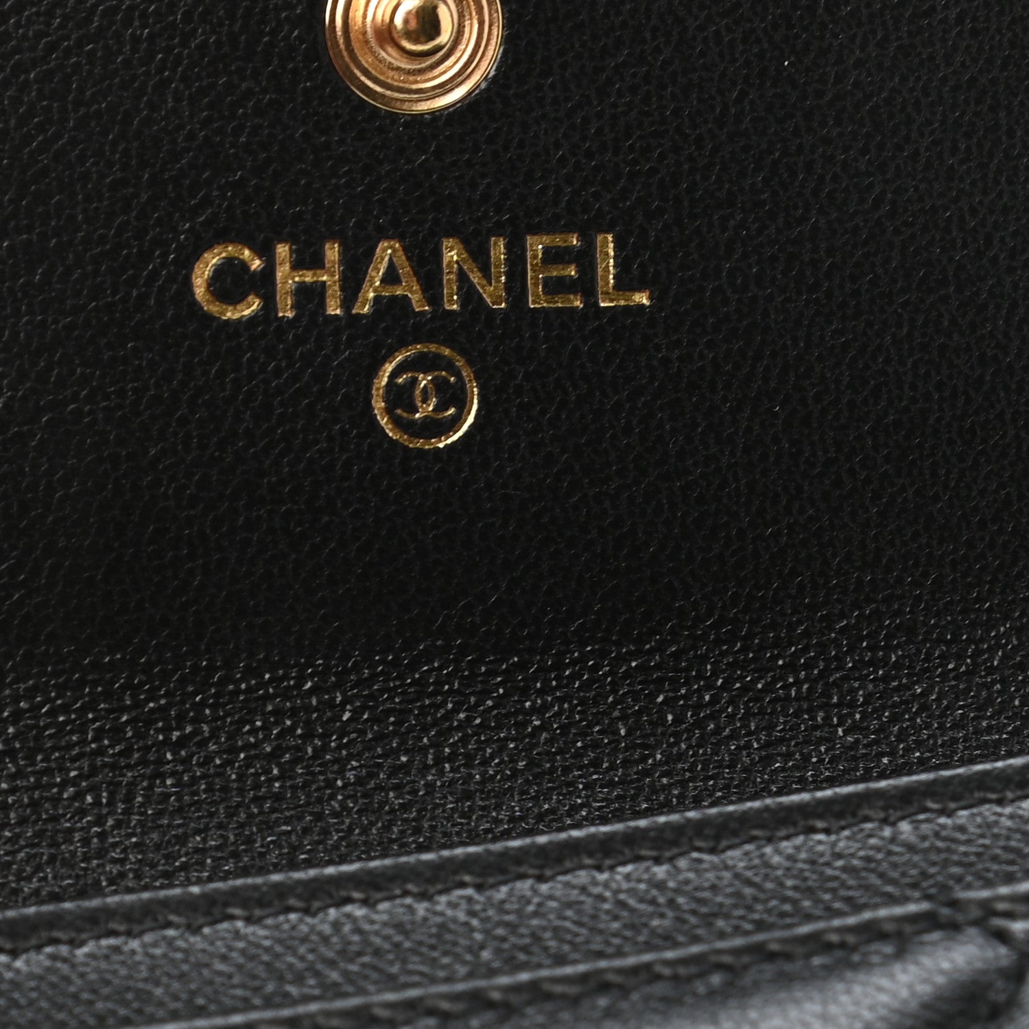 Chanel Lambskin Quilted Chanel 19 Flap Card Holder Black 6 of 9