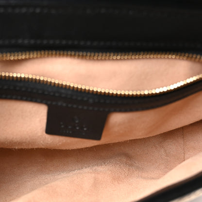 Gucci Monogram Matelasse Diagonal Small GG Marmont Shoulder Bag Beige Black 5 of 10