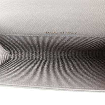Chanel Caviar Quilted Flap Card Holder Wallet Grey 5 of 11