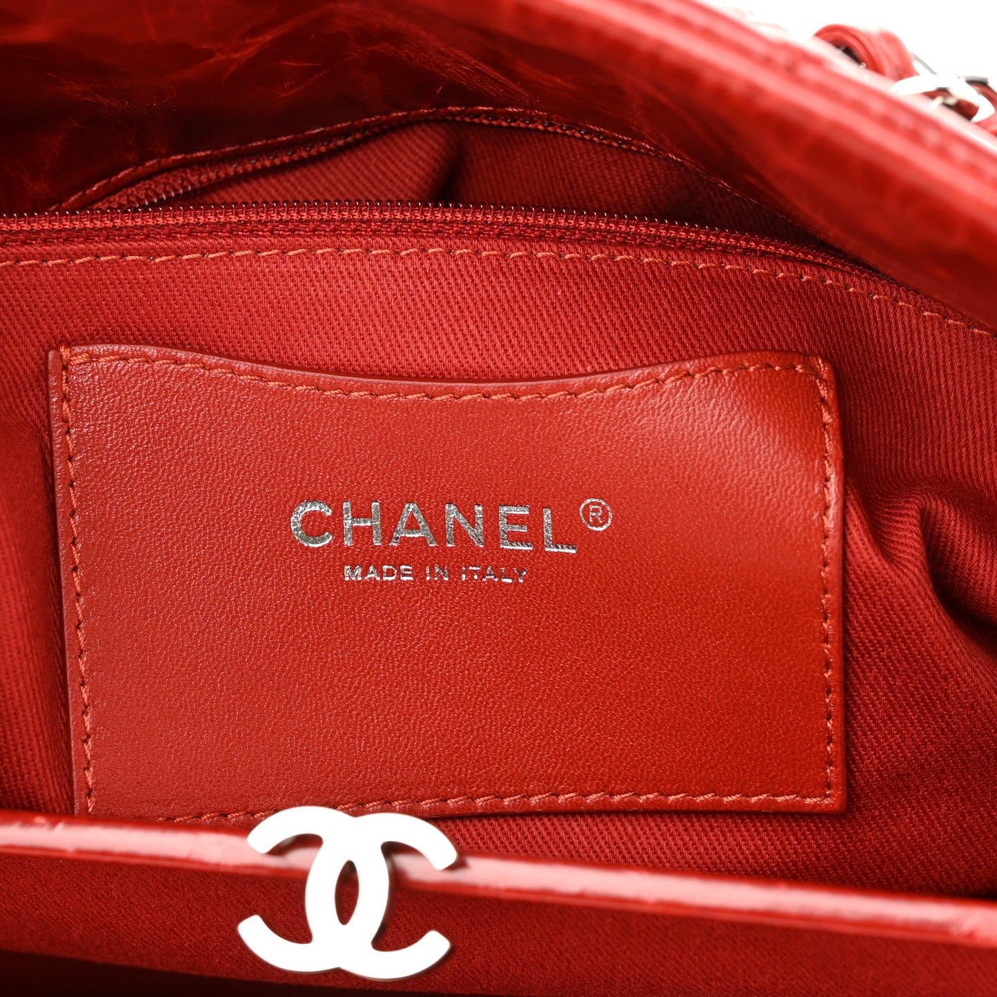 Glazed Calfskin Quilted Medium Just Mademoiselle Red
