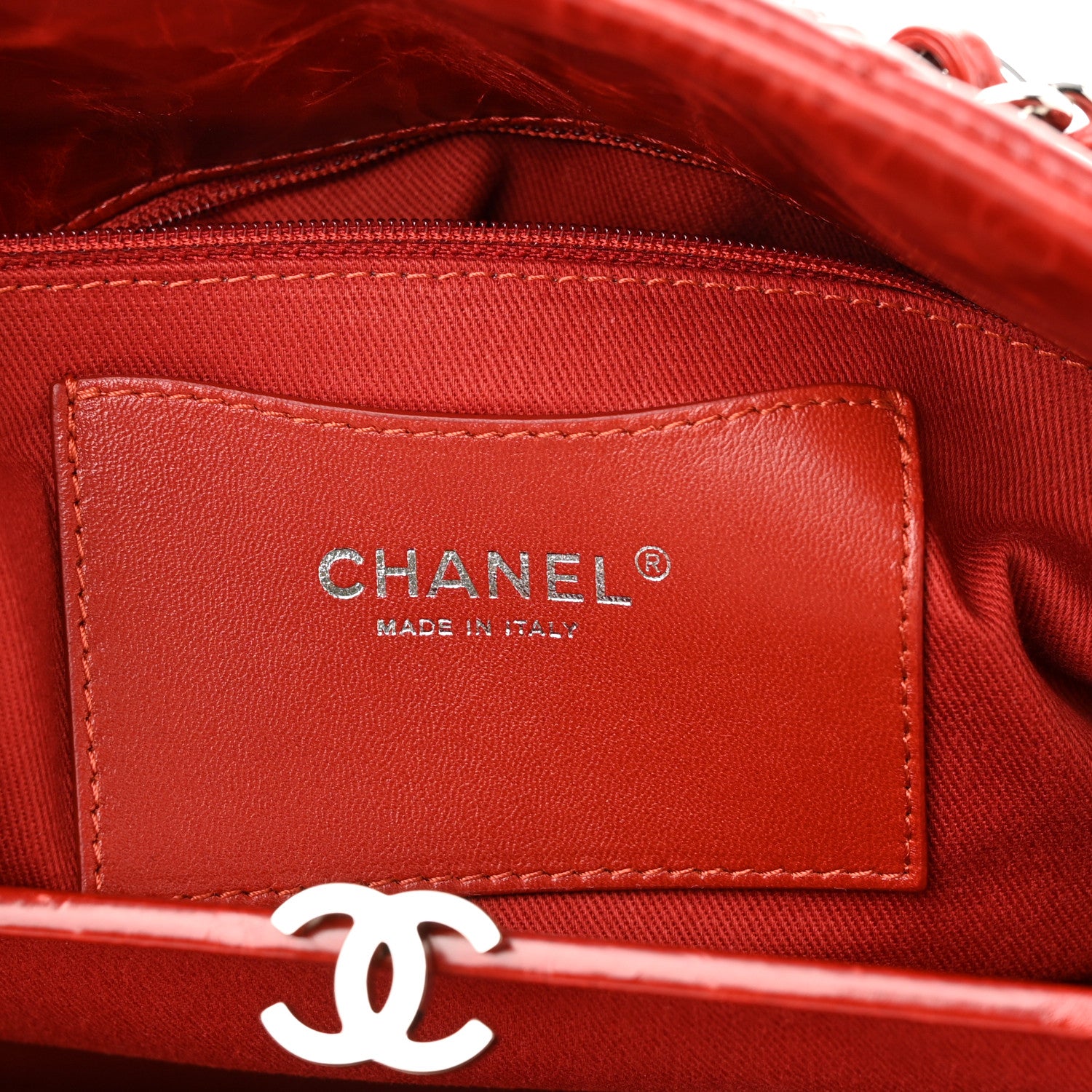 Chanel Glazed Calfskin Quilted Medium Just Mademoiselle Red 6 of 10