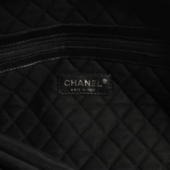 Calfskin Large Bowler Black