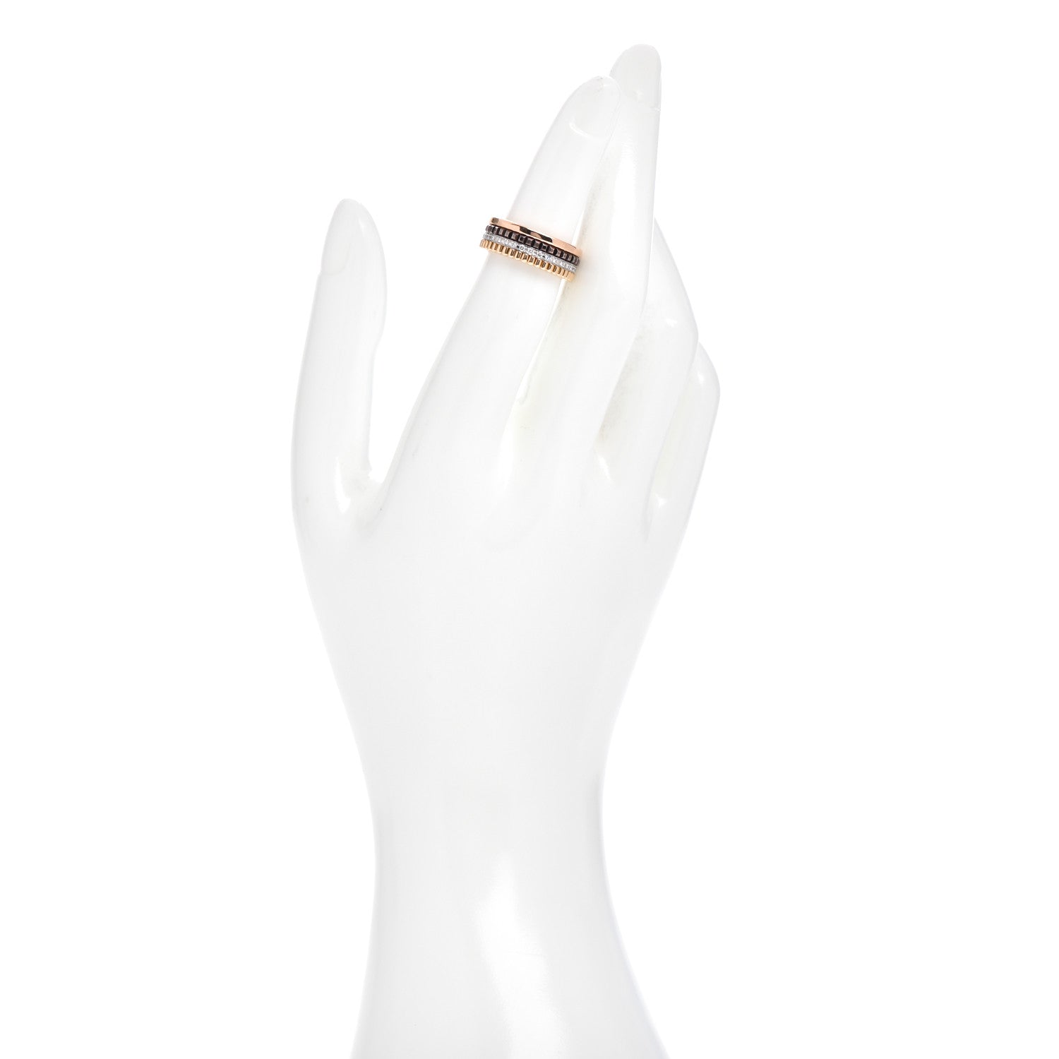 Boucheron 18K Pink Yellow White Gold PVD Diamond Small Quatre Classique Ring 48 4.5 3 of 12