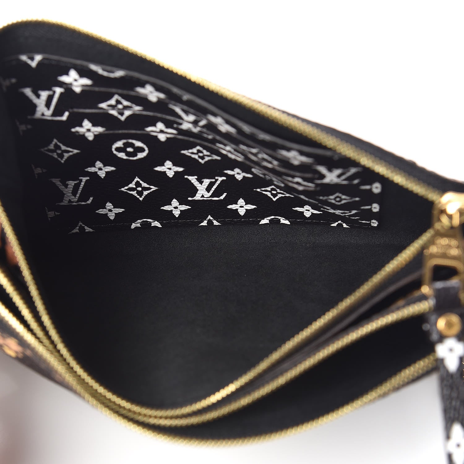 Louis Vuitton Monogram Giant Jungle Pochette Double Zip Black 5 of 10