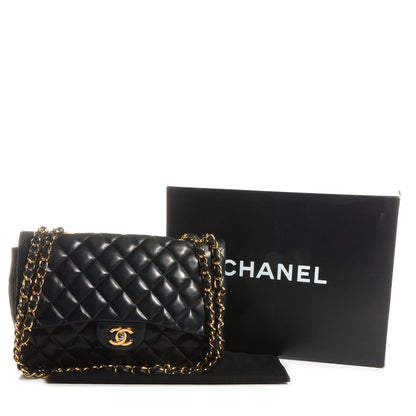 Chanel Lambskin Quilted Jumbo Single Flap Black 3 of 9