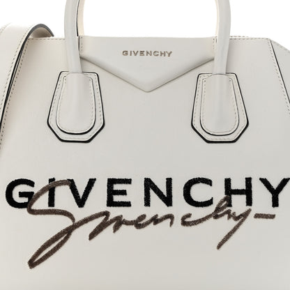 Givenchy Calfskin Signature Logo Small Antigona White 8 of 13