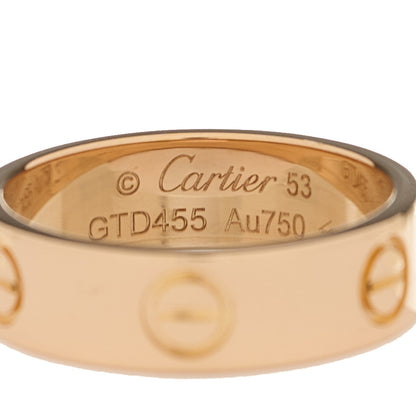 Cartier 18K Pink Gold 5.5mm LOVE Ring 53 6.5 4 of 5