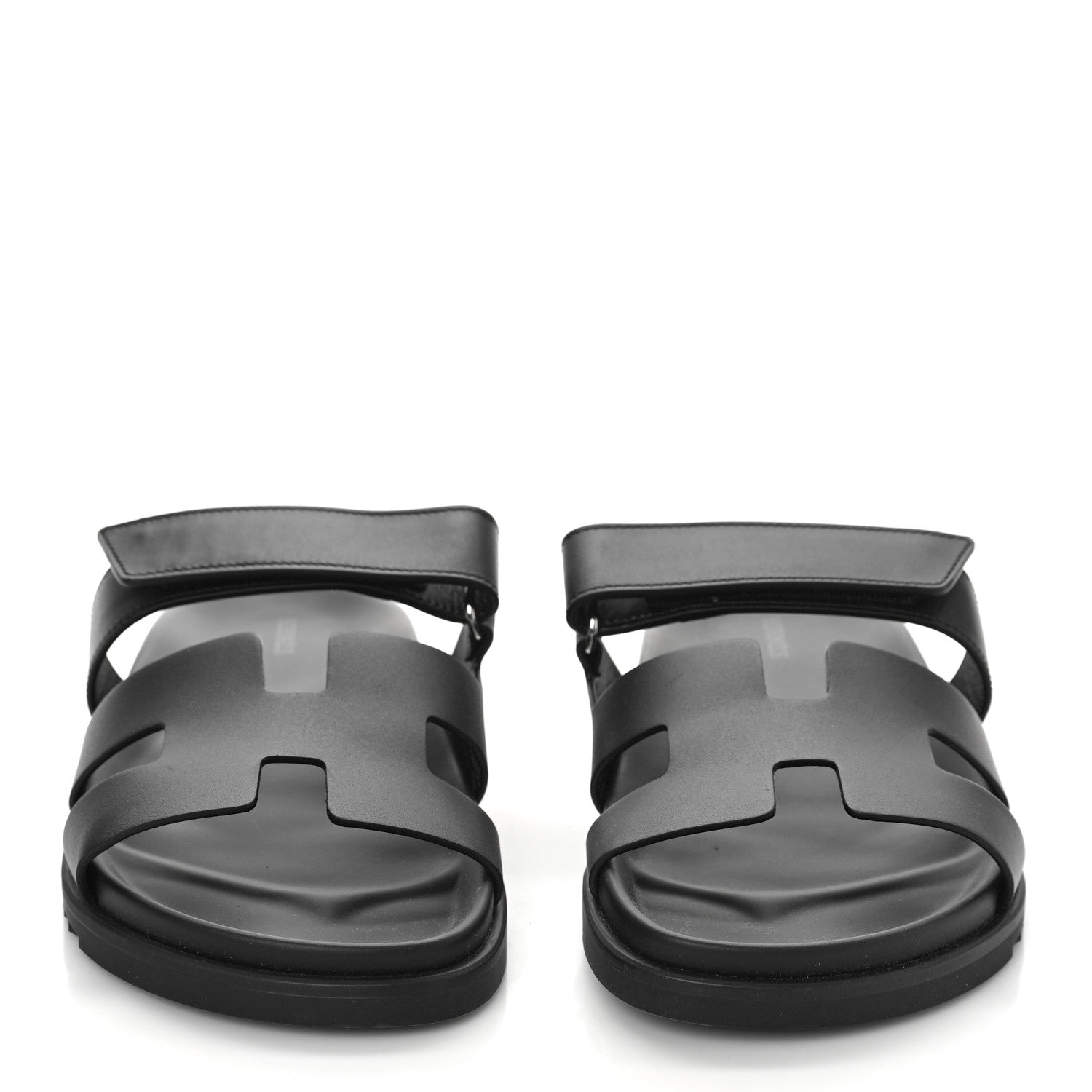 Hermes Calfskin Womens Chypre Sandals 41 Black 2 of 10