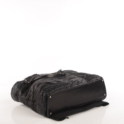 Chanel Lambskin Quilted East West Sharpei Tote Black 4 of 8