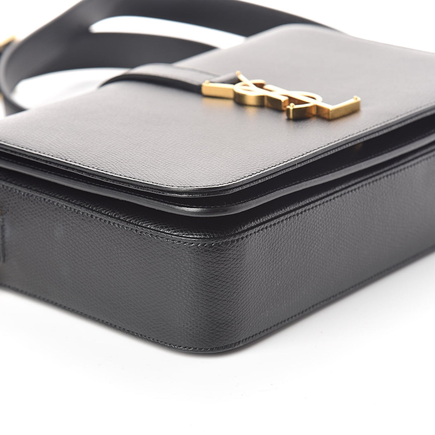 Textured Calfskin Medium Classic Monogram Universite Bag Black