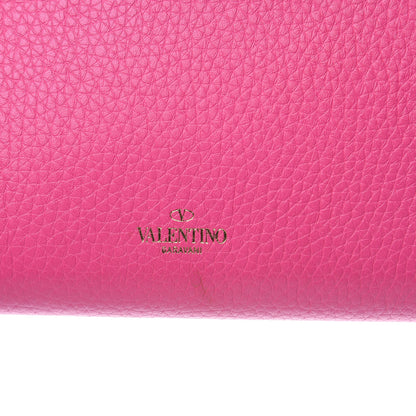Valentino Garavani Grained Calfskin Rockstud Envelope Wallet on Chain Peony 11 of 11