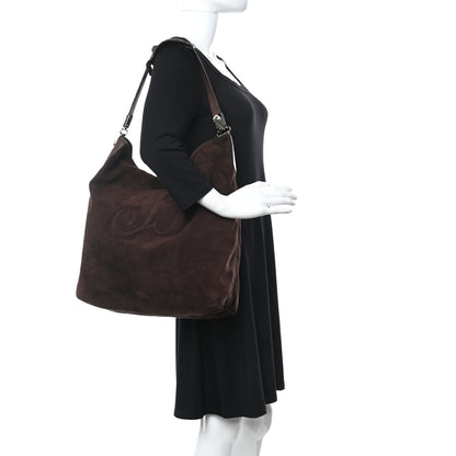 Balenciaga Suede Calfskin B Hobo Brown 2 of 18