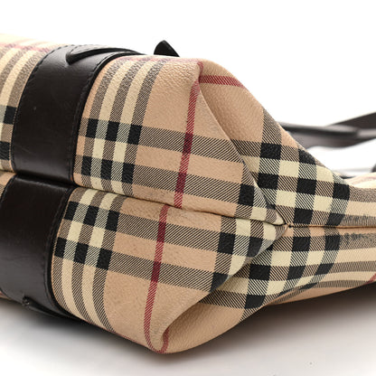 Burberry Haymarket Check Tote Chocolate 6 of 16