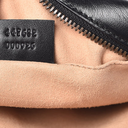 Gucci Calfskin Matelasse Small GG Marmont Chain Shoulder Bag Black 7 of 9