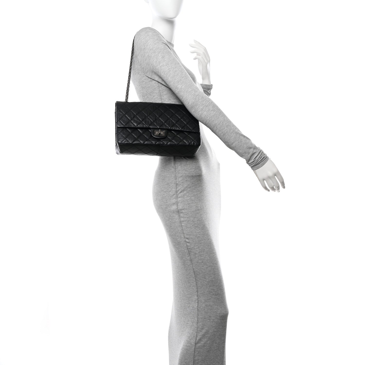 Chanel Aged Calfskin Quilted 2.55 Reissue 226 Flap Black 2 of 12