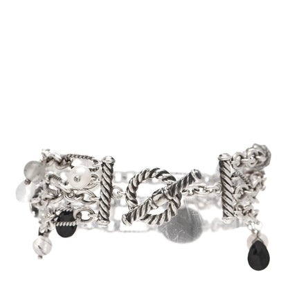 David Yurman Sterling Silver Pearl Hematine Agate Moonstone Bijoux Multi Strand Bracelet 2 of 4