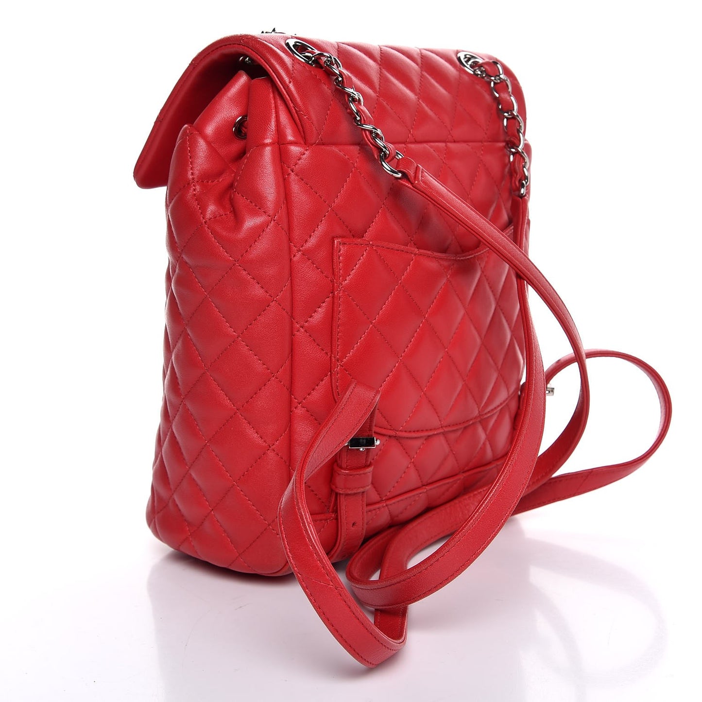 Lambskin Quilted Small Urban Spirit Backpack Red