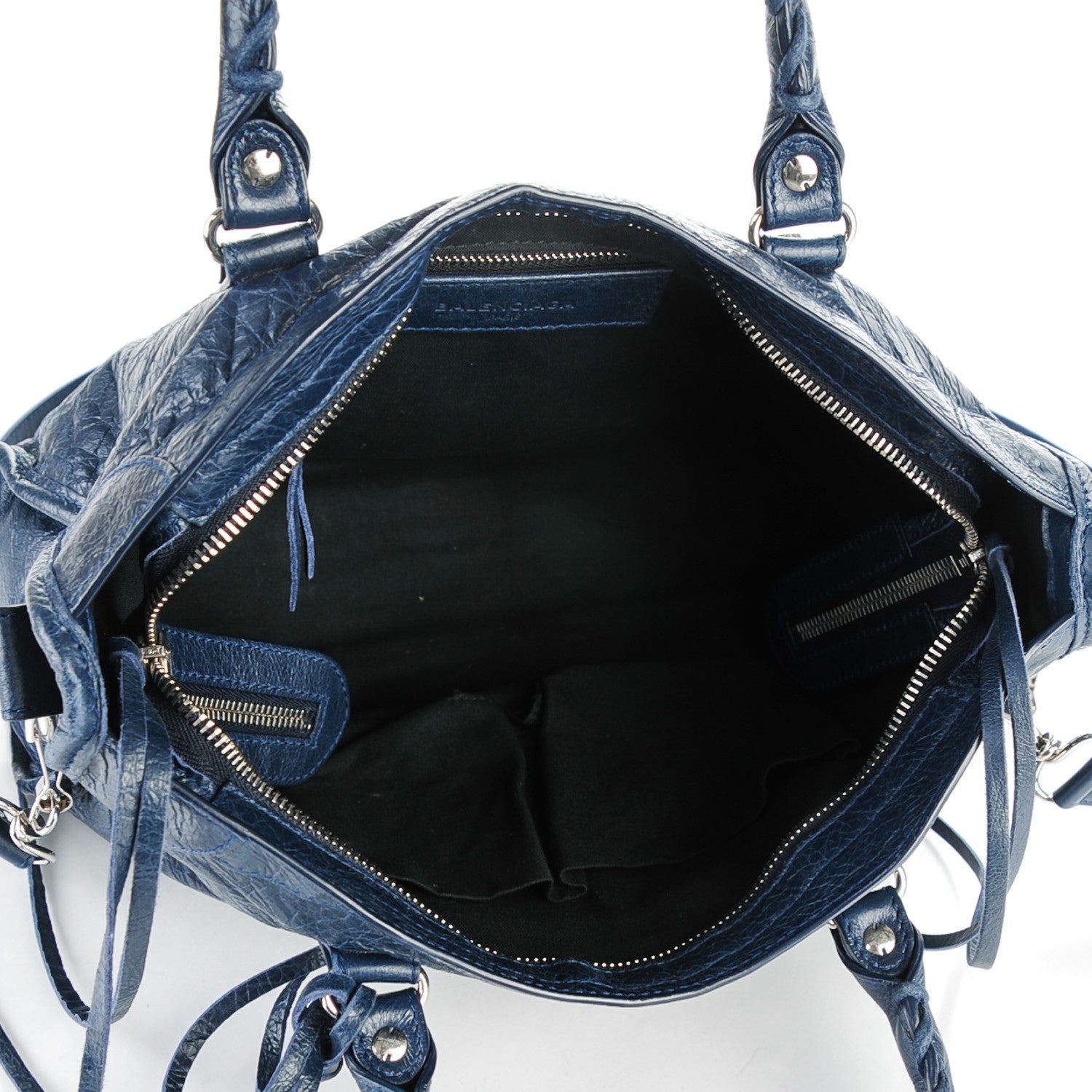 Balenciaga Agneau Classic Silver Hardware S City Bleu Obscur 5 of 8