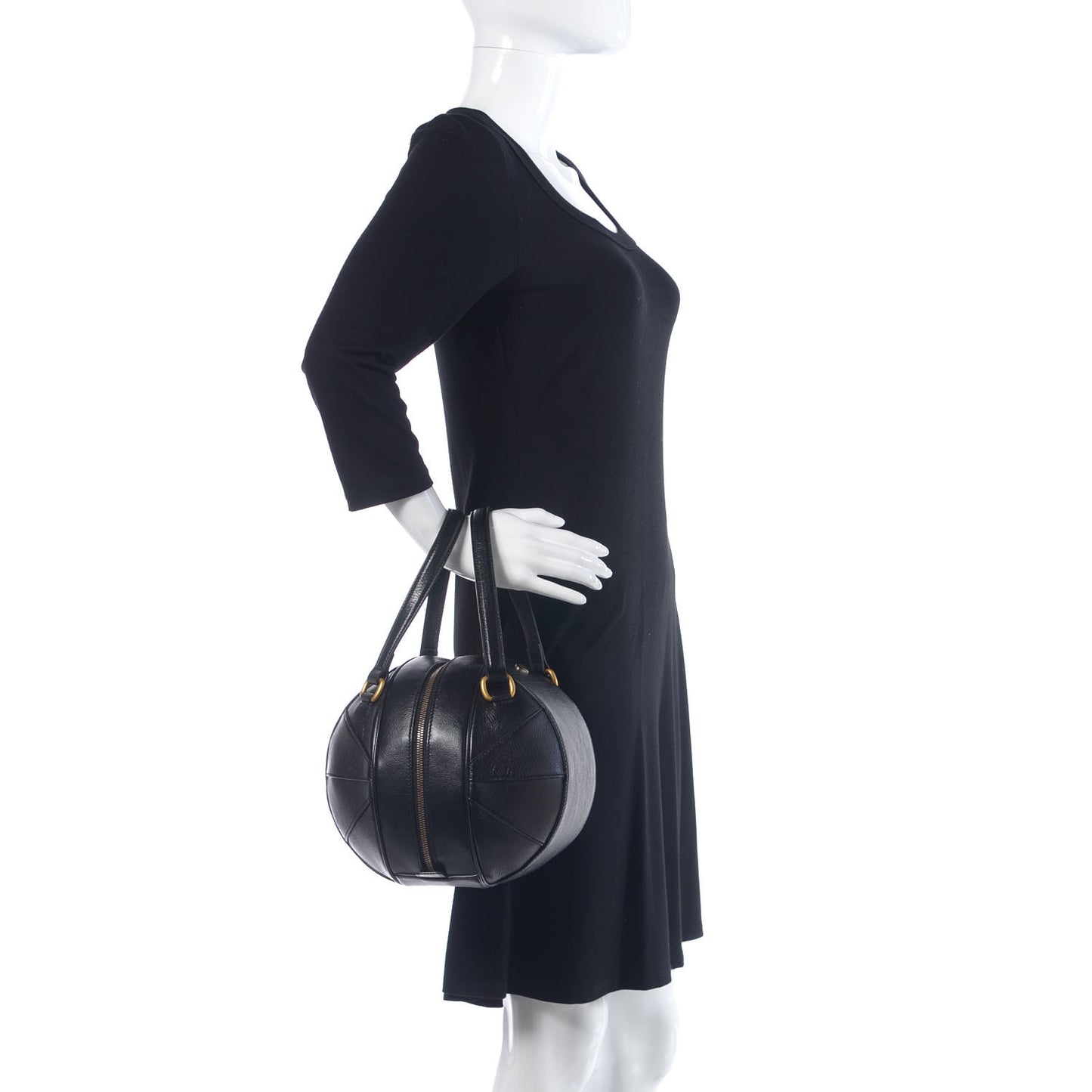 Piuma Lux Energy Tifosa Basketball Shaped Shoulder Bag Black