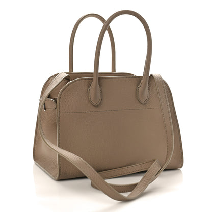 The Row Grained Calfskin Soft Margaux 10 Bag Dark Taupe 3 of 8